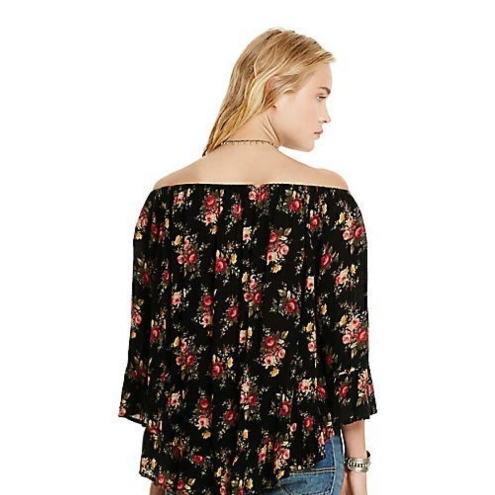 Denim & Supply Ralph Lauren Floral Print On / Off shoulder Boho Blouse - Picture 3 of 12
